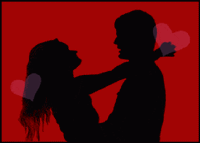 Gif animé amour rouge et noir